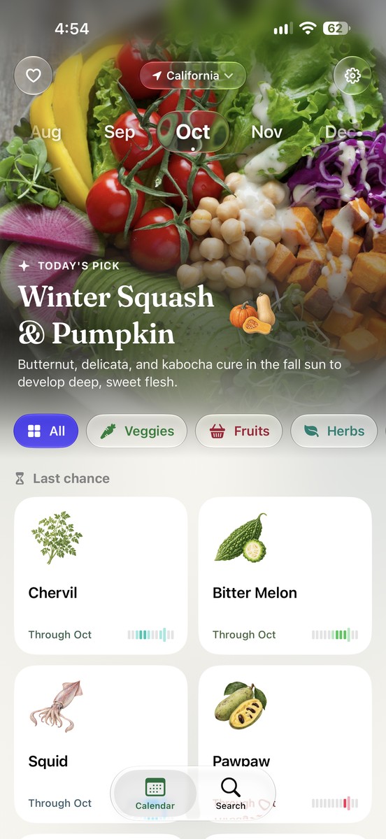 Peach & Pea calendar: October seasonal ingredients and winter squash